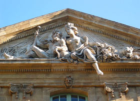 Photograph of the ornate architecture of Aix